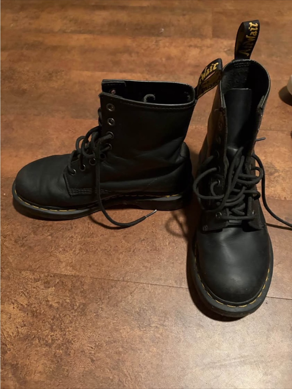 Dr. Martens Black Leather Combat Boots